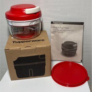 Tupperware Chop N Prep Chef Food Chopper New Red